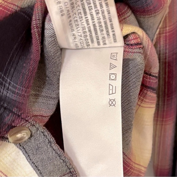 Abercrombie & Fitch| Soft Casual Plaid Button-Down Shirt Purple Navy Cream Sz XS - Picture 5 of 5